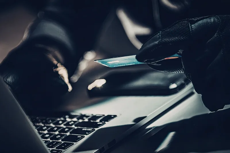 Digital evidence being examined for a cyber investigation