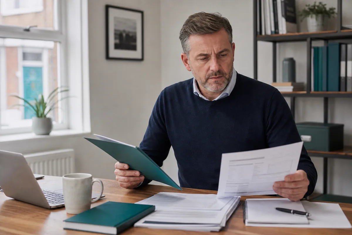 Landlord reviewing tenant screening documents before a tenancy decision
