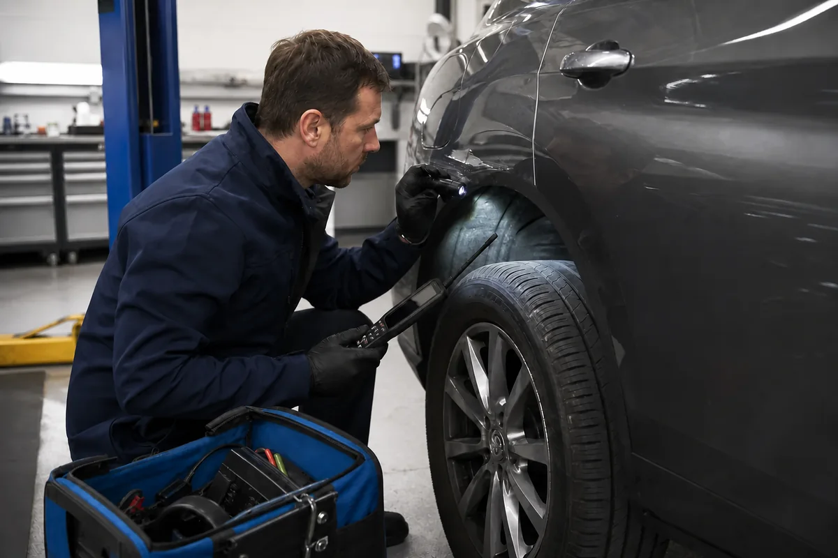 Vehicle inspection for a concealed GPS tracker